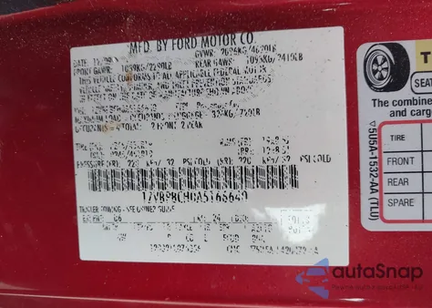 2010 Ford Mustang Gt/Gt Premium z USA, uszkodzony, nr VIN 1ZVBP8CH0A5166640